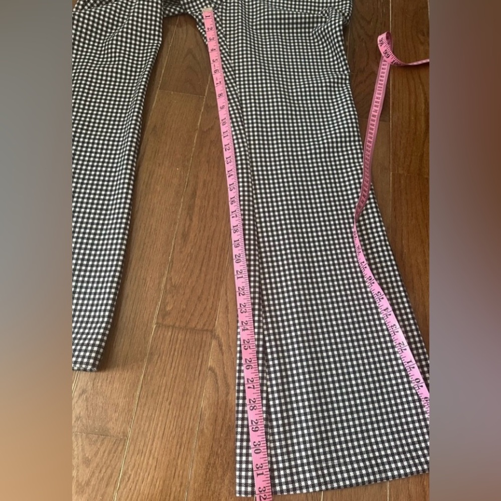 Avec Les Filles Black and White Checkered Flare Pants - Picture 2 of 7